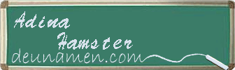 Adina Hamster Visitenkarte